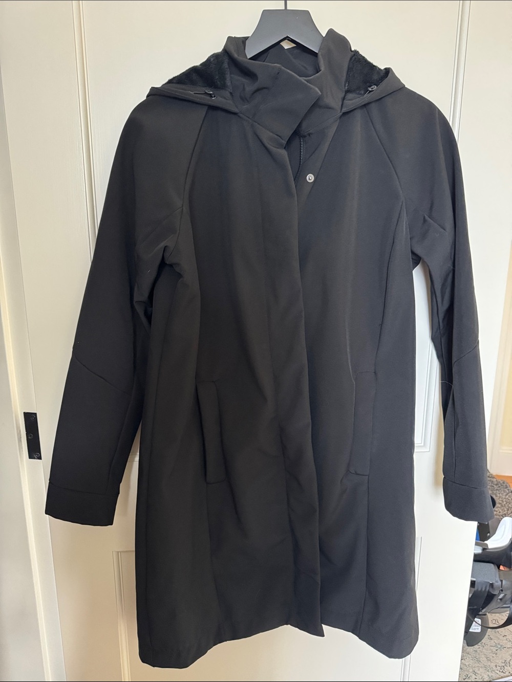 Mondetta outdoor projects women’s Weatherproof Black Hooded Trench Coat M